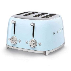 Smeg tostadora 4 rebanadas años 50 - 2000w azul tsf03pbeu