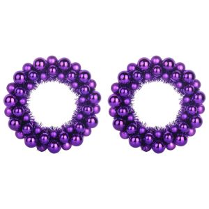 vidaXL coronas de bolas de navidad 2 pcs lila 33 x 33 x 7 cm