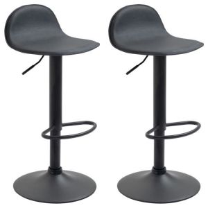 Taburetes de bar ergonómicos - lote 2 - negro