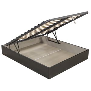 Canapé somier 80x200cm royal sleep negro montaje incluido
