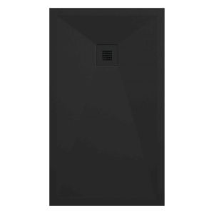 Plato de ducha pizarra onda negro  70x130 cm rejilla color