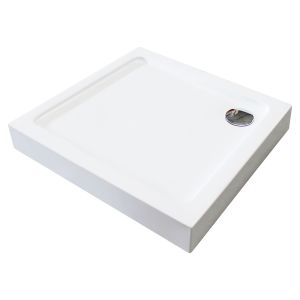 Ondee - plato de ducha lary - antideslizante - 80x80 - acrílico - blanco