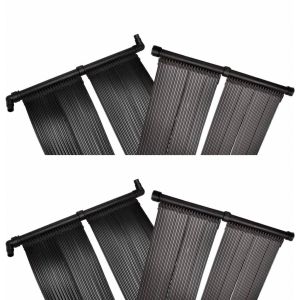 vidaXL panel de calentador solar de piscina 4 uds 80x620 cm