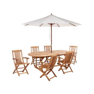 Conjunto de comedor marrón maui ii