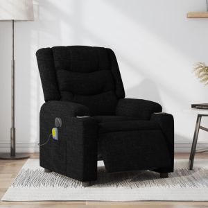 Sillón reclinable de masaje eléctrico tela negro qweo5465