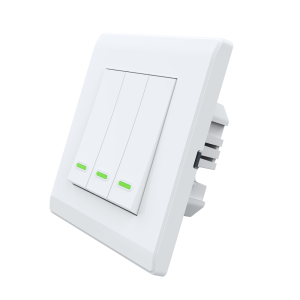 Interruptor inteligente blanco Wi-Fi de 3 botones con indicador LED tb13