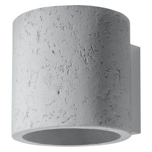 Lámpara de pared orbis 1 gris concreto 10x10x12cm