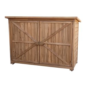 Cobertizo Armario Jardín Madera Tratada Izela  128*52*88cm The HomeWeeks