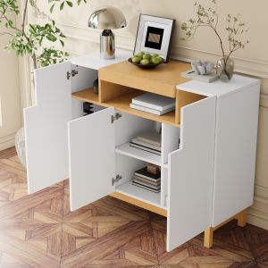 Aparador para salón comedor 3 puertas blanco 96x120,5x42cm