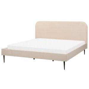 Cama bouclé flayat 180 x 200 cm beige claro