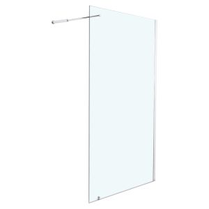Ondee - mampara cariba - 120x210x0,6cm - vidrio templado - acabado cromado