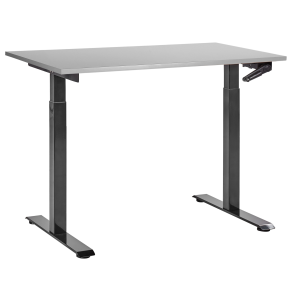 Escritorio de altura regulable manual destines 120 cm 72 cm gris/negro