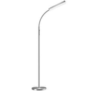 Lámpara de pie 5 modos de iluminación, LED, 12 w 22 x 176 cm plateado