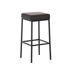 Taburete de bar moderno - metal negro - 1 ud - 37 cm