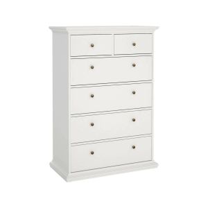 Cómoda gaetana, apertura corrediza, en madera blanca