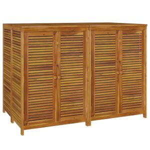 vidaXL caja de almacenaje de jardín madera maciza acacia 140x87x104 cm
