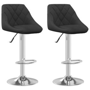 vidaXL taburete de cocina 2 unidades de terciopelo negro
