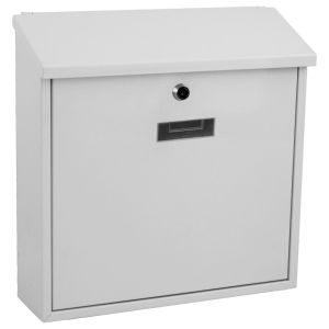 Buzón - perel - mónaco - acero - de pared - blanco