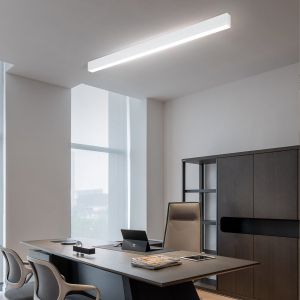 Nettlife plafon  de techo LED blanca 32w moderna regulable 107cm de largo