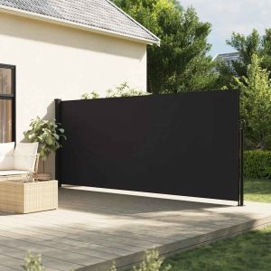 Pantalla de jardín, toldo lateral retráctil negro 180x500 cm ety5200433