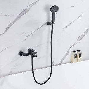 Monomando baño ducha sky bath negro mate serie nature