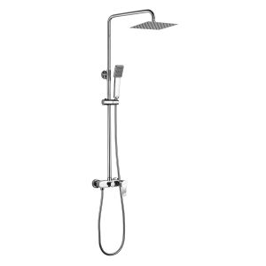 Kibath columna ducha extralarga monomando ver cuadrada de 100-150 cm cromo