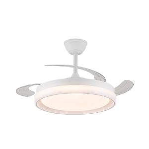 Ventilador LED 72w con aspas retráctiles nestera evo blanco cct dim
