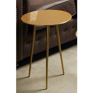 Mesa auxiliar mostaza con 3p. Oro 40dx50 cms. 40dx50 cms