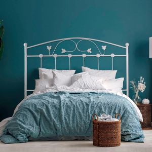 Cabecero de forja manchego, beige para cama de 90 cm