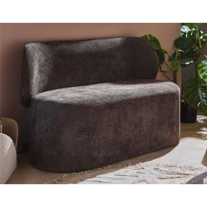 Sofa yak 2p chenilla gruesa marron 120 cms. 120x55x73 cms
