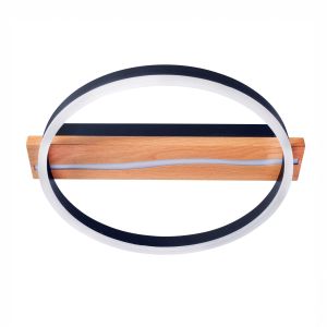 Forlight plafón LED eficiente para techo, diseño moderno negro opal, alumi