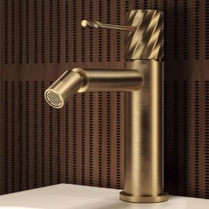 Imex - grifo bidet monomando dorado oro cepillado serie bless