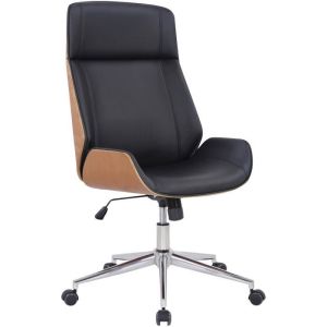 Silla de oficina ajustable - polipiel - negra