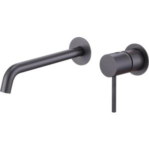 Mice - griferia empotrada monomando de lavabo de laton - black gun metal