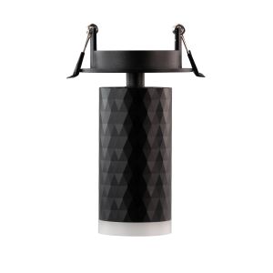 Aplique circular empotrble orientable gu10 diamond ​negro(dlrsgu10-n)