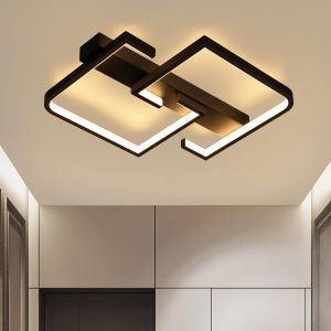 Nettlife lámpara de techo LED lámpara de techo negra 19w 30cm moderno