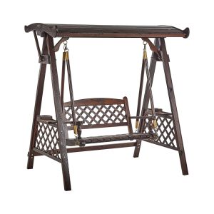 Columpio senarica madera de abeto marrón oscuro