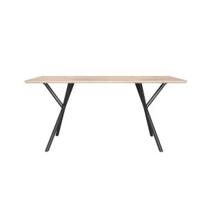 Mesa de comedor tapa 25 mm de grosor color roble estructura metalica