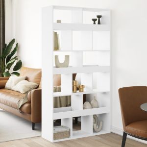 Librerías madera ingeniería blanco 100x33x187,5 cm