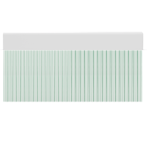 Cortina para puertas de PVC stripe blanco con verde / 90 x 210
