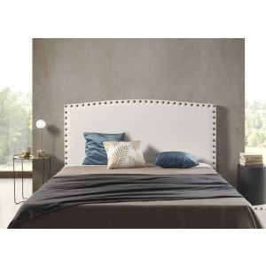 Cabecero ambar de 135 de polipiel blanco 154x115x8.