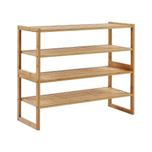 Estantería uvalda madera de bambú marrón claro