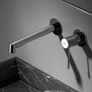 Imex - grifo monomando lavabo empotrado cromado serie line