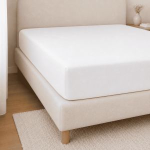 Sábana bajera ajustable blanco cama 135cm donegal collections