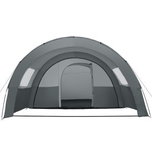 Tienda de campaña para 6 personas con toldo y ventanas, 480 x 350 x 195 cm