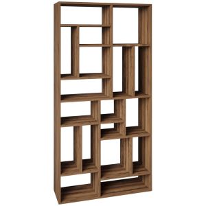Librería de madera "nicola" - 90 x 30 x 180 cm - marrón