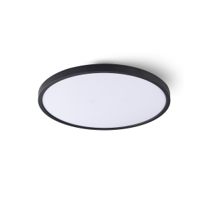 Plafón LED 36w cct, 40cm diámetro, marco negro