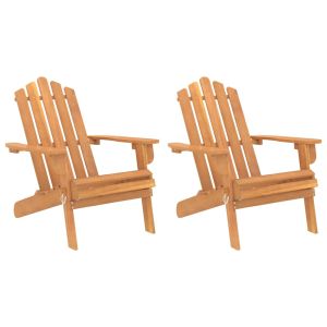 vidaXL sillas de jardín adirondack 2 unidades madera maciza de acacia