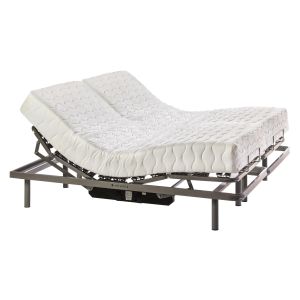 Cama articulada de matrimonio con colchón luka - mando i - 160cmx190cm