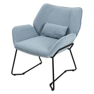 Sillón de relax para el salón butaca con respaldo inclinado azul